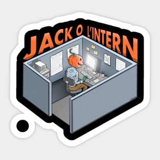 Jack-o-l'intern Sticker